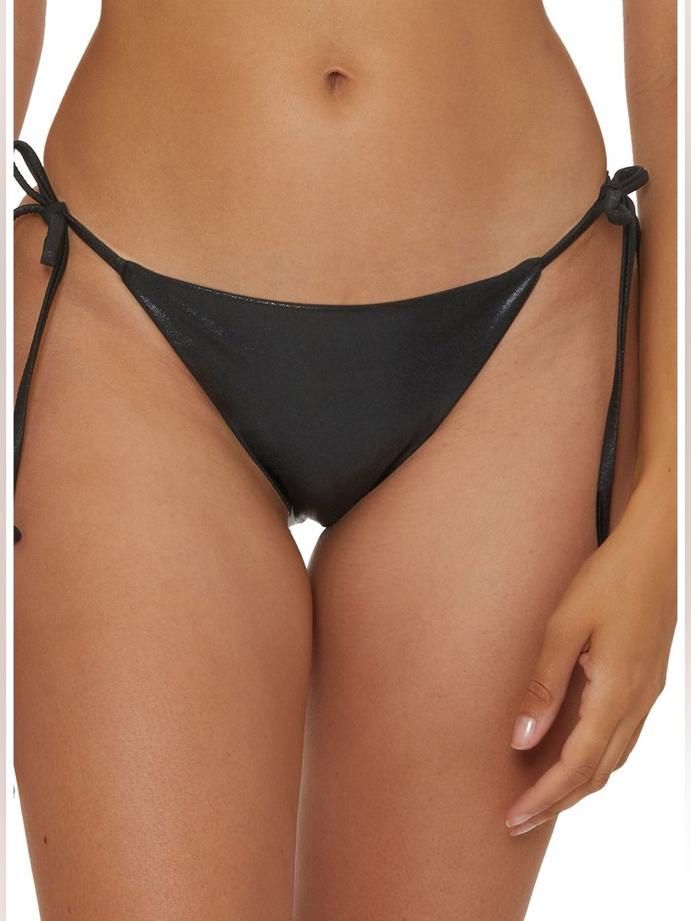 BECCA Liquid Metal Side Tie Bikini Bottoms